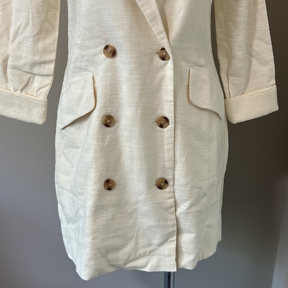 LSPACE Jenna Dress Cream White double breasted Blazer dress SZ M NEW - Picture 6 of 16